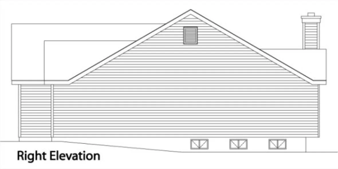 Right Elevation for House Plan #418242