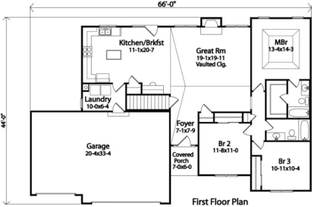 Main Floor Plan for House Plan #418242