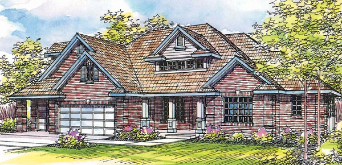 Full Rendering for House Plan #340531