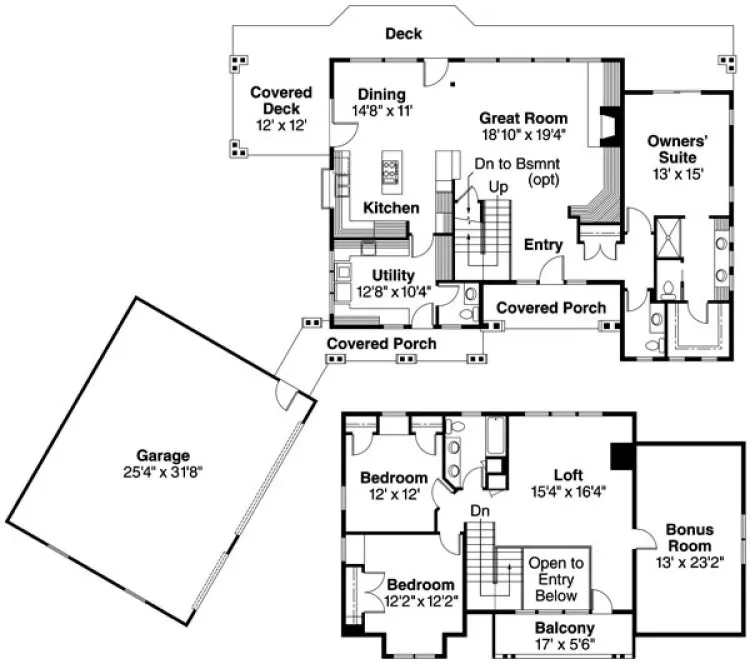 Main Floor Plan for House Plan #341531