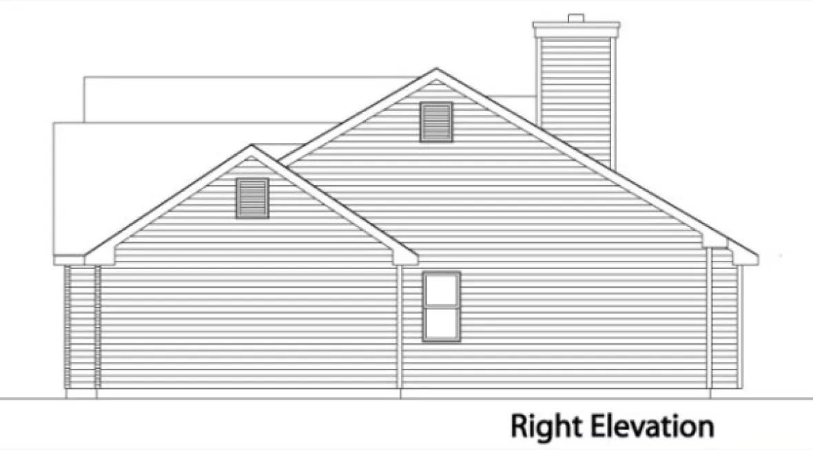 Right Elevation for House Plan #419242