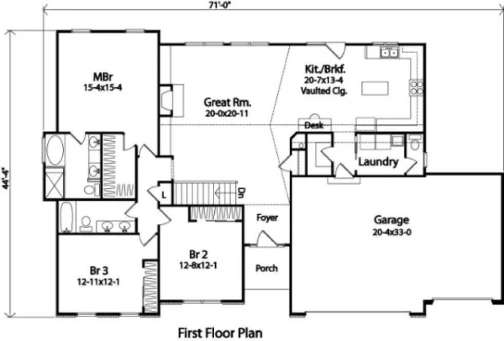 Main Floor Plan for House Plan #419242
