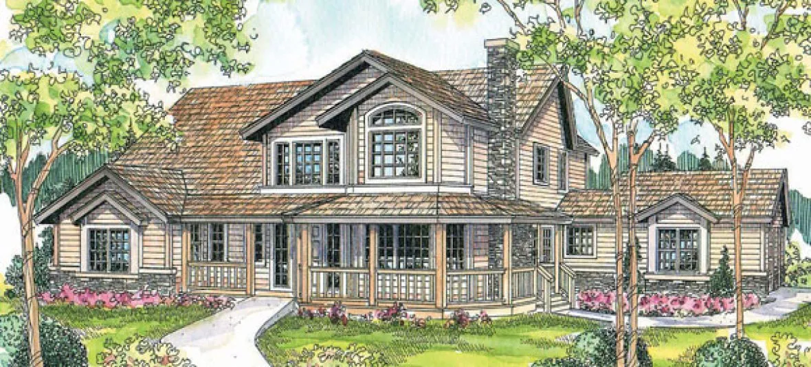 Full Rendering for House Plan #348041