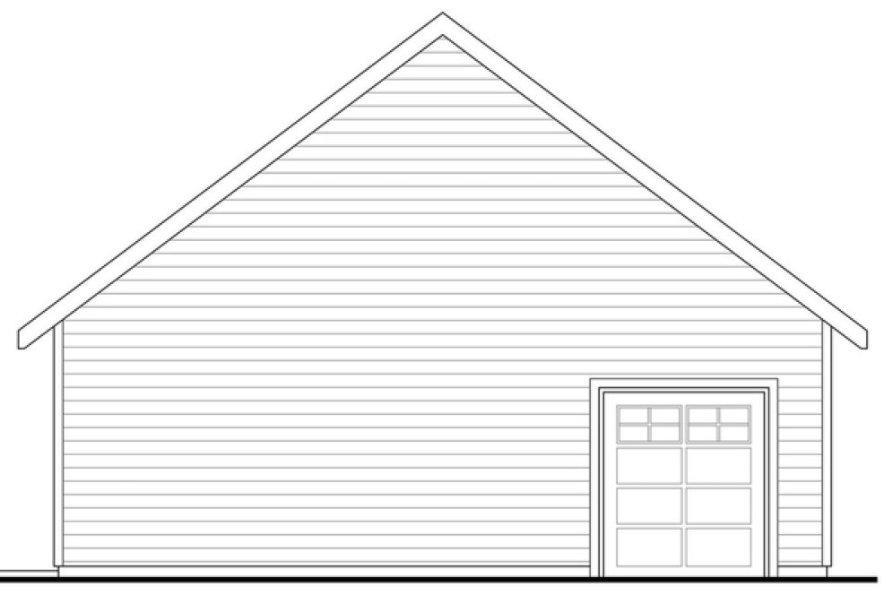 Rear Elevation for House Plan #342001