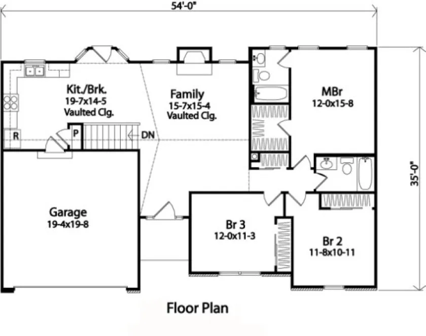 Main Floor Plan for House Plan #412342