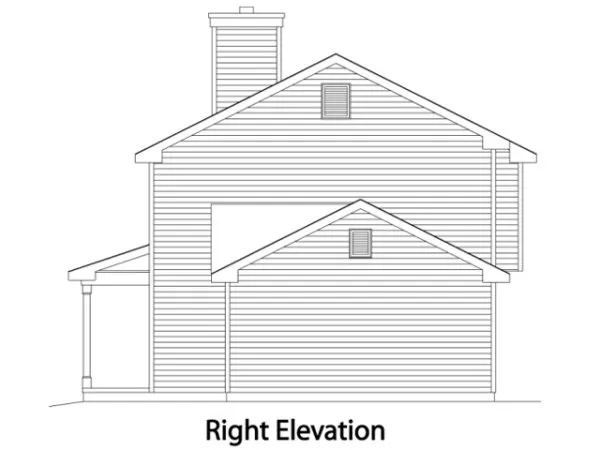 Right Elevation for House Plan #413342