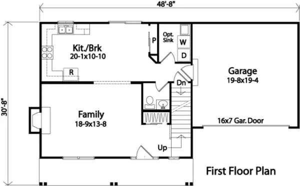 Main Floor Plan for House Plan #413342