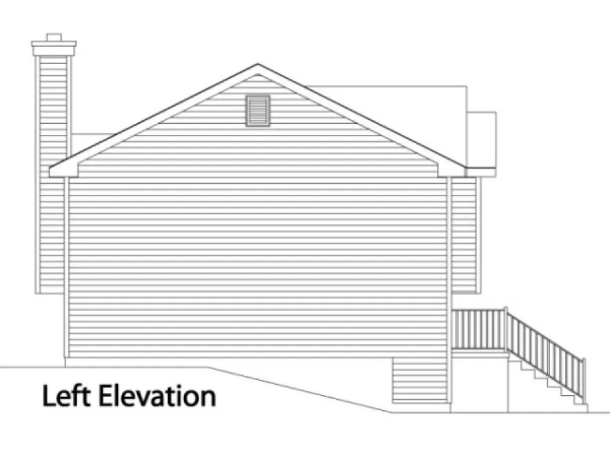 Left Elevation for House Plan #414342