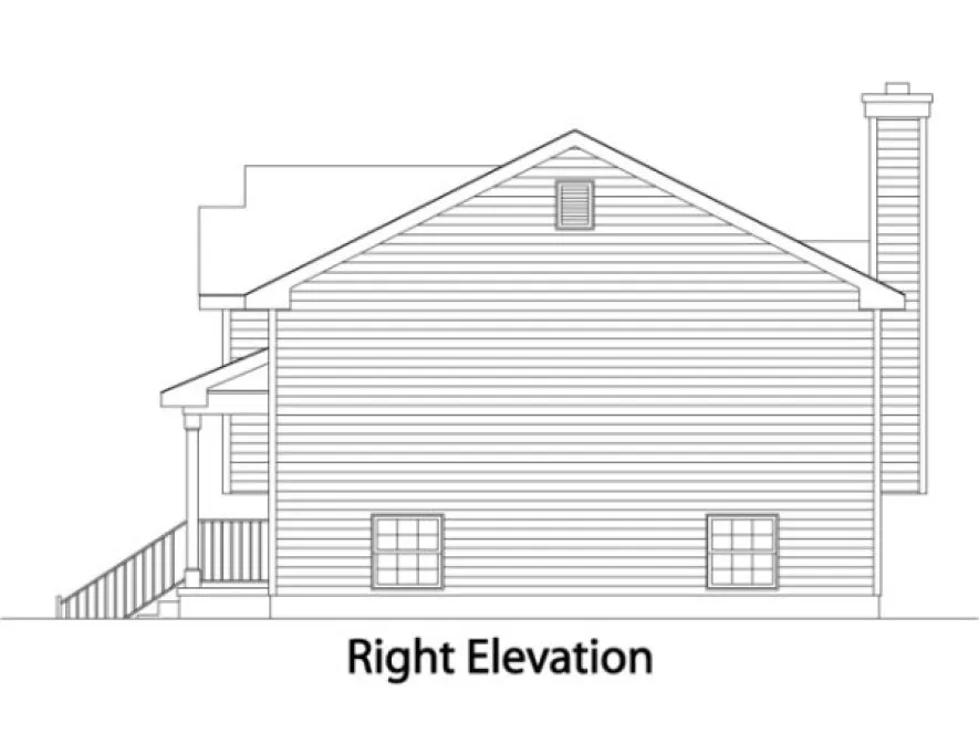 Right Elevation for House Plan #414342