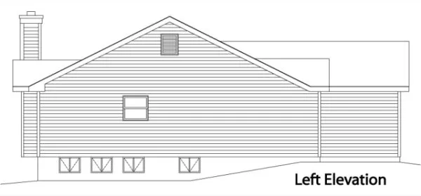 Left Elevation for House Plan #411052