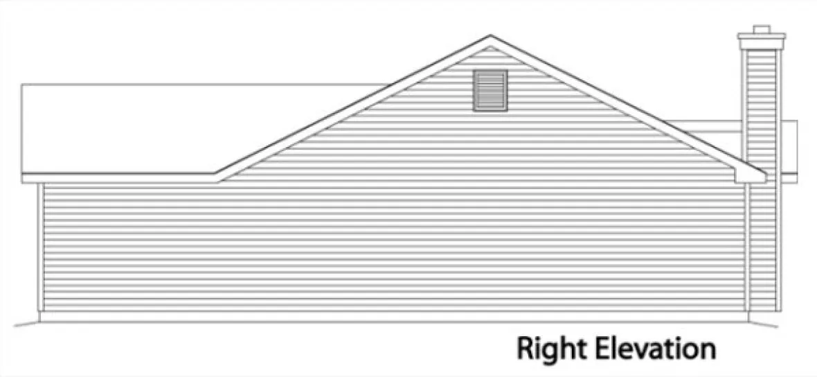 Right Elevation for House Plan #411052