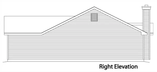 Right Elevation for House Plan #411052