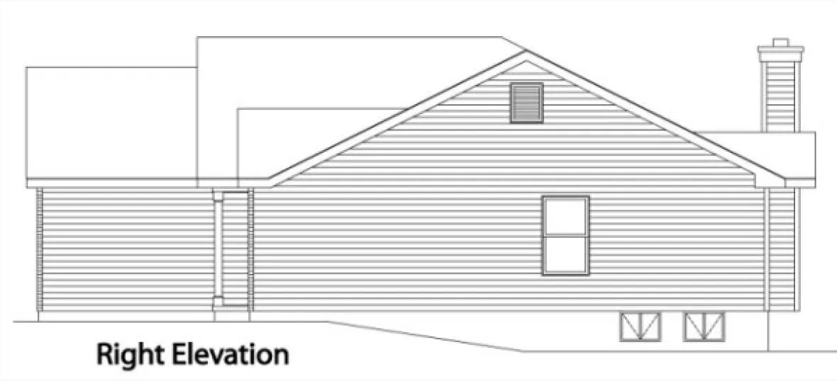 Right Elevation for House Plan #417052