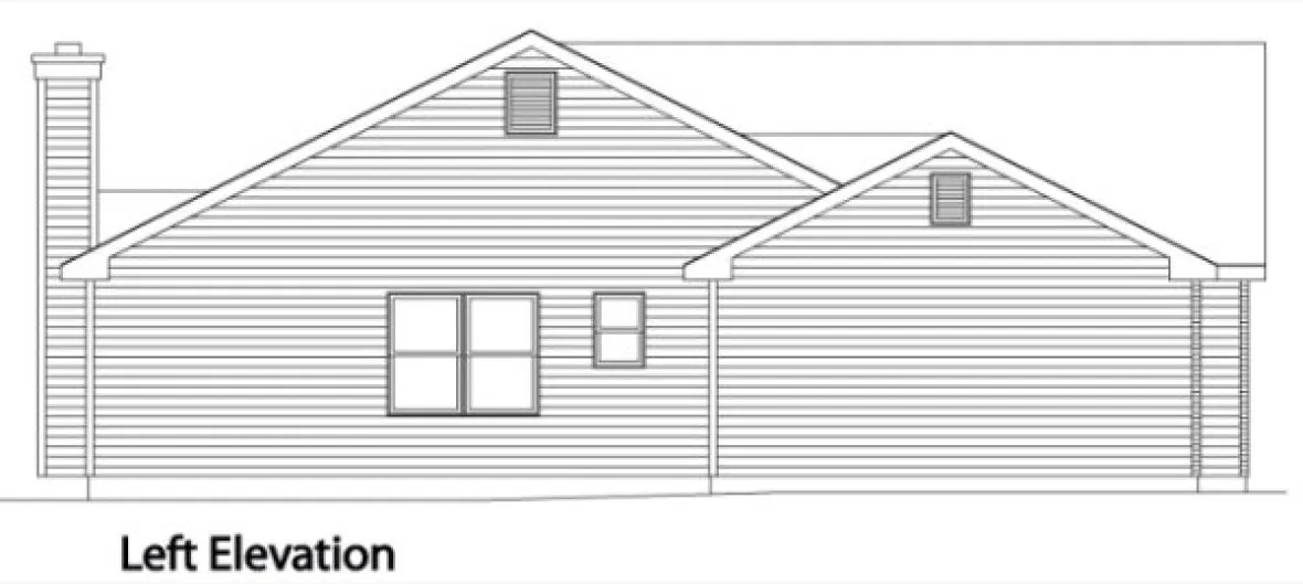 Left Elevation for House Plan #418052