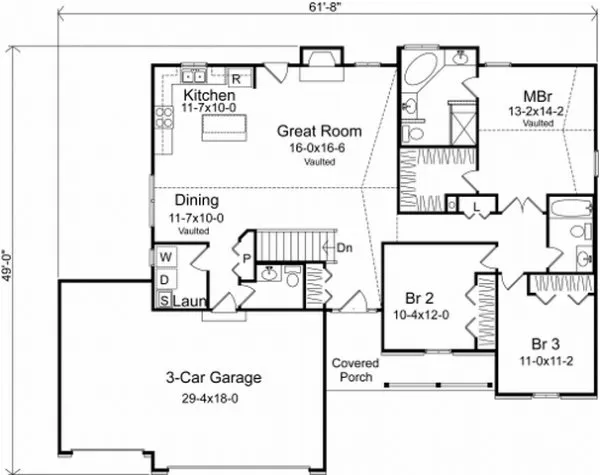 Main Floor Plan for House Plan #418052