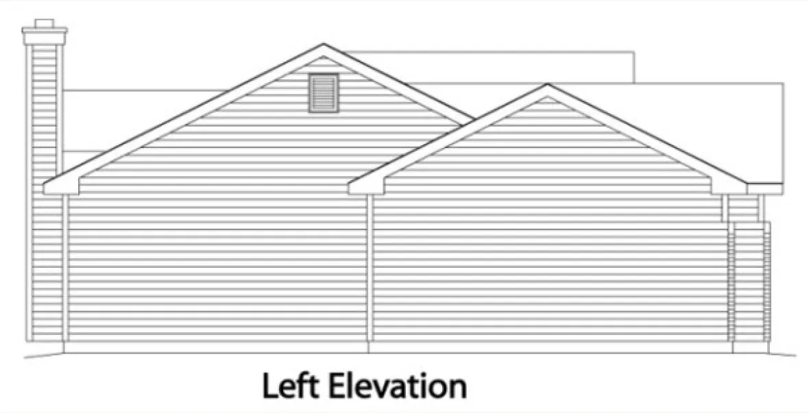 Left Elevation for House Plan #419052