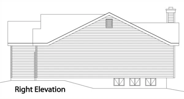 Right Elevation for House Plan #419052