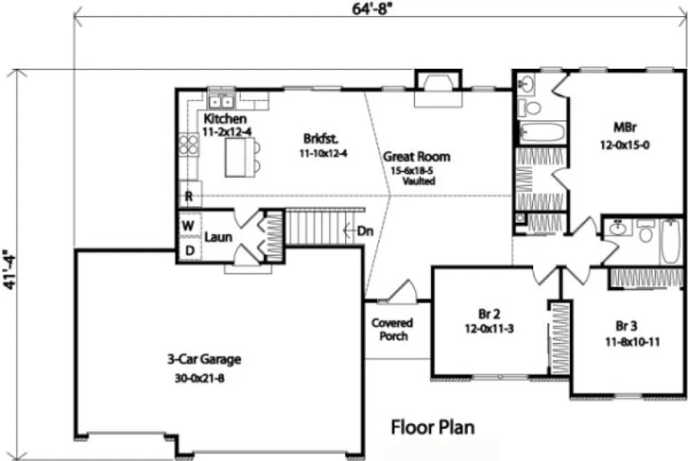 Main Floor Plan for House Plan #419052