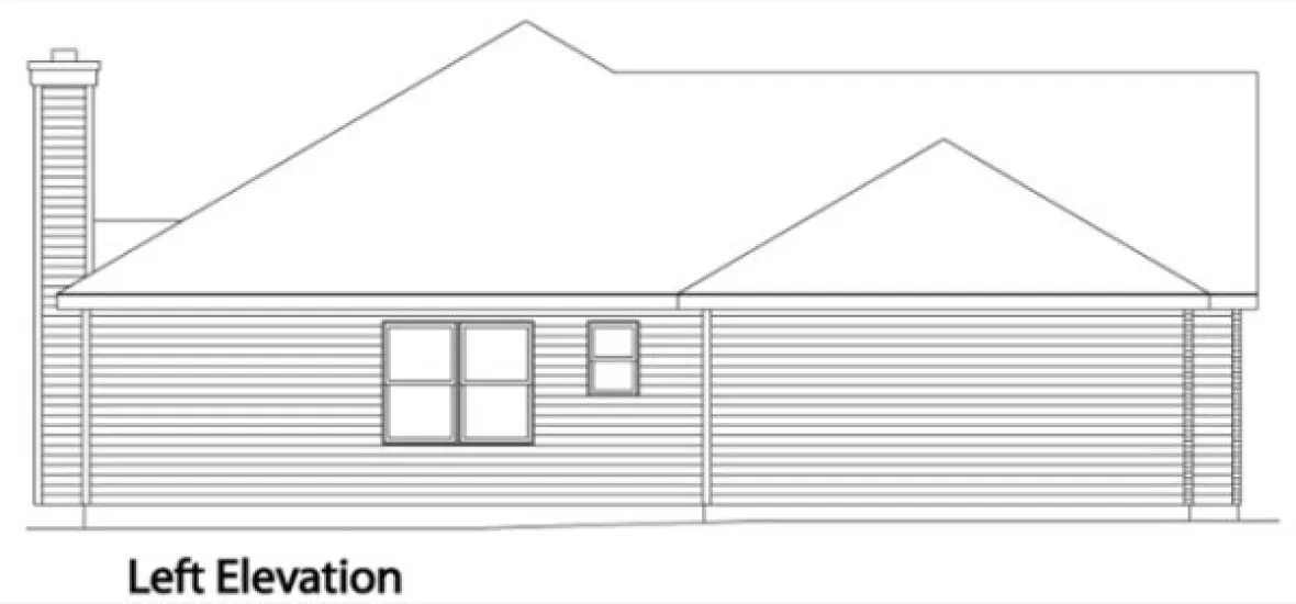 Left Elevation for House Plan #410152