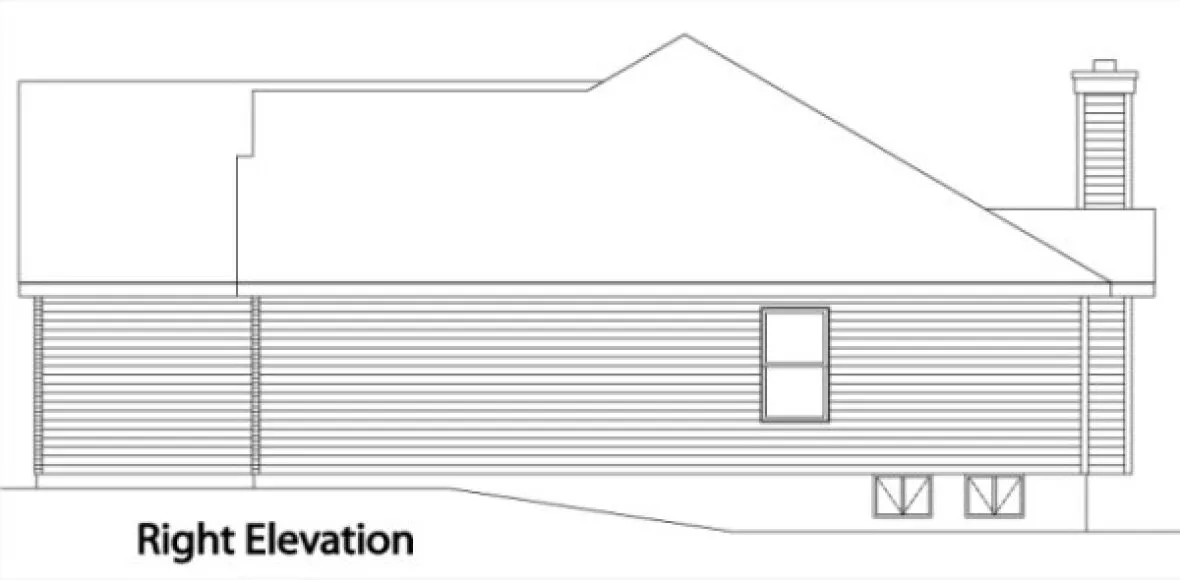 Right Elevation for House Plan #410152