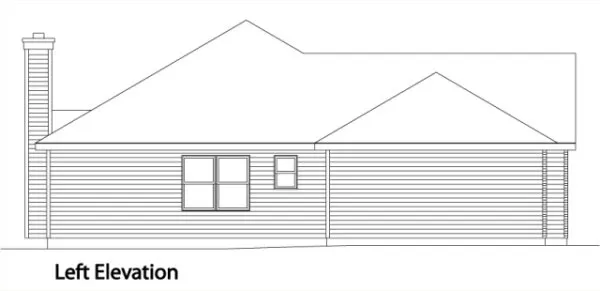 Left Elevation for House Plan #411152