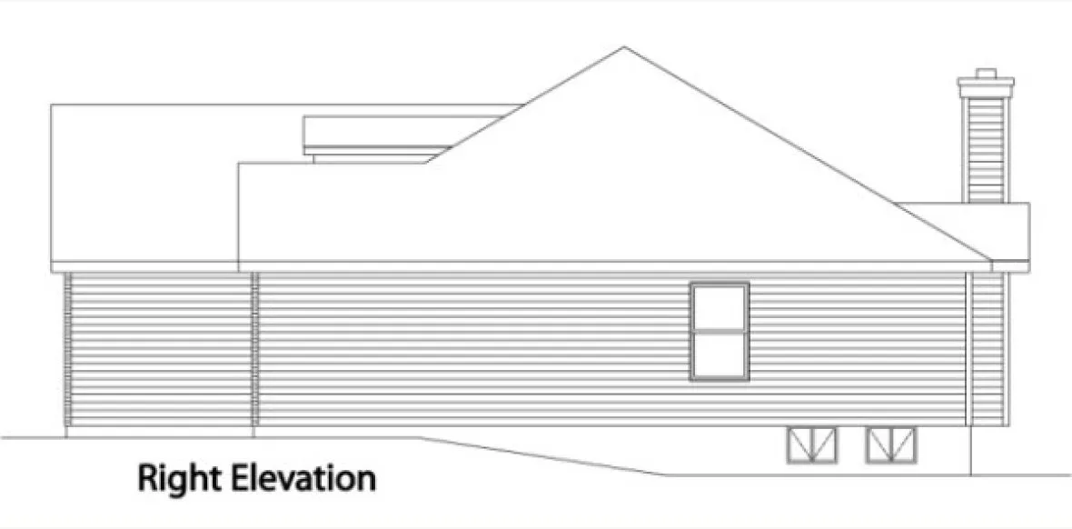 Right Elevation for House Plan #411152