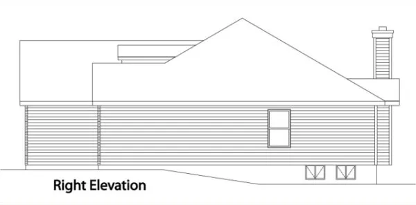 Right Elevation for House Plan #411152