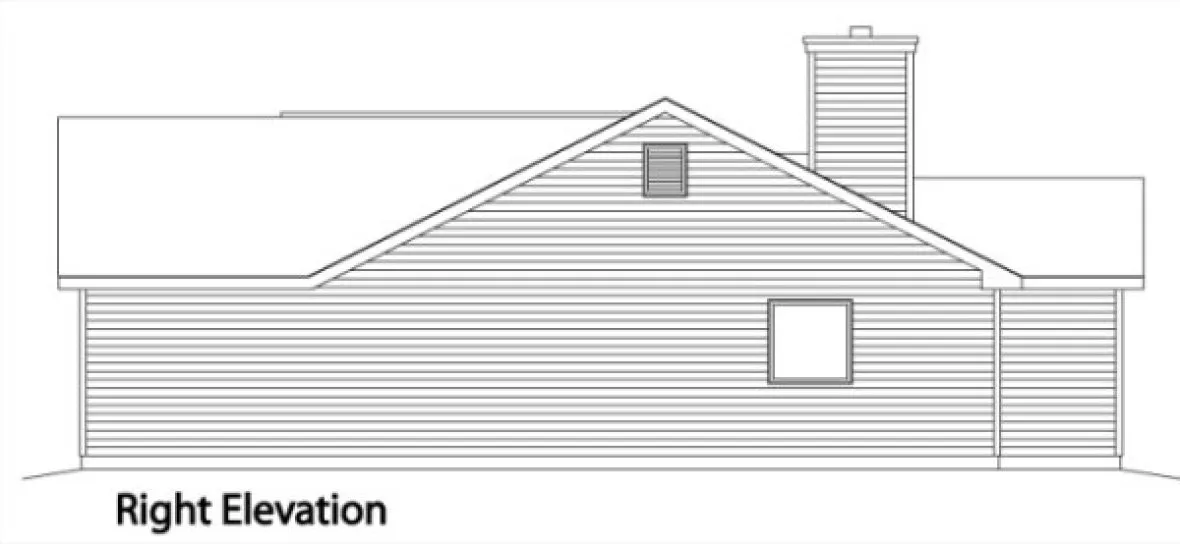 Right Elevation for House Plan #413152