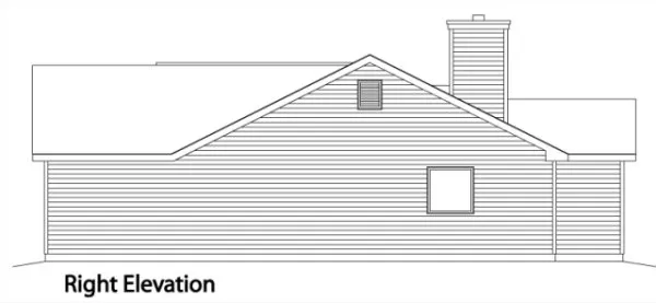 Right Elevation for House Plan #413152