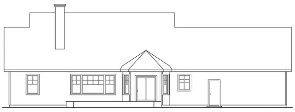 Rear Elevation for House Plan #340140