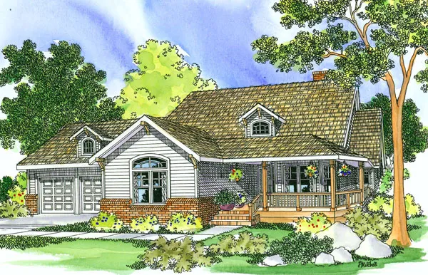 Full Rendering for House Plan #340140