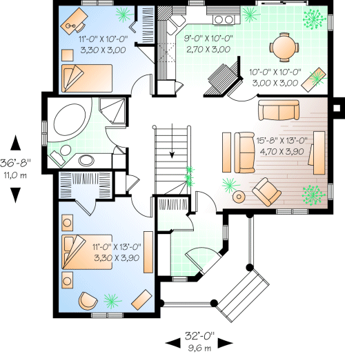 Main Floor Plan for House Plan #143312