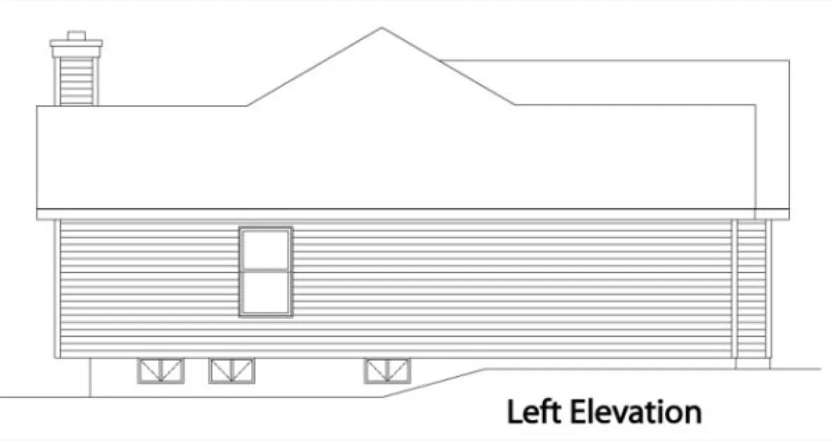 Left Elevation for House Plan #414152