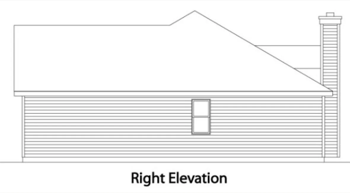 Right Elevation for House Plan #414152