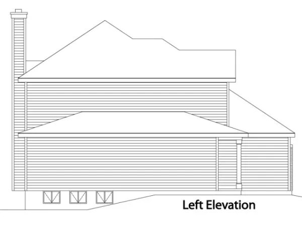 Left Elevation for House Plan #415152