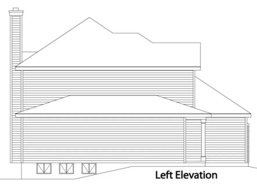 Left Elevation for House Plan #415152