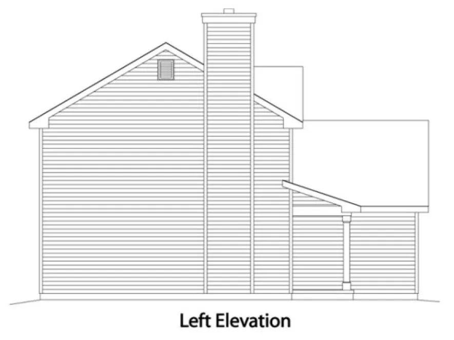 Left Elevation for House Plan #416152