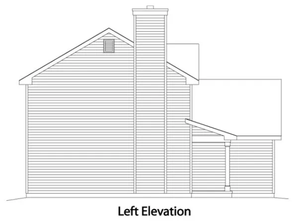 Left Elevation for House Plan #416152