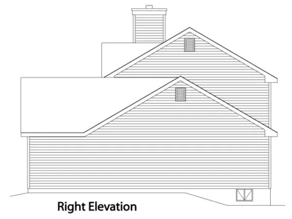 Right Elevation for House Plan #416152