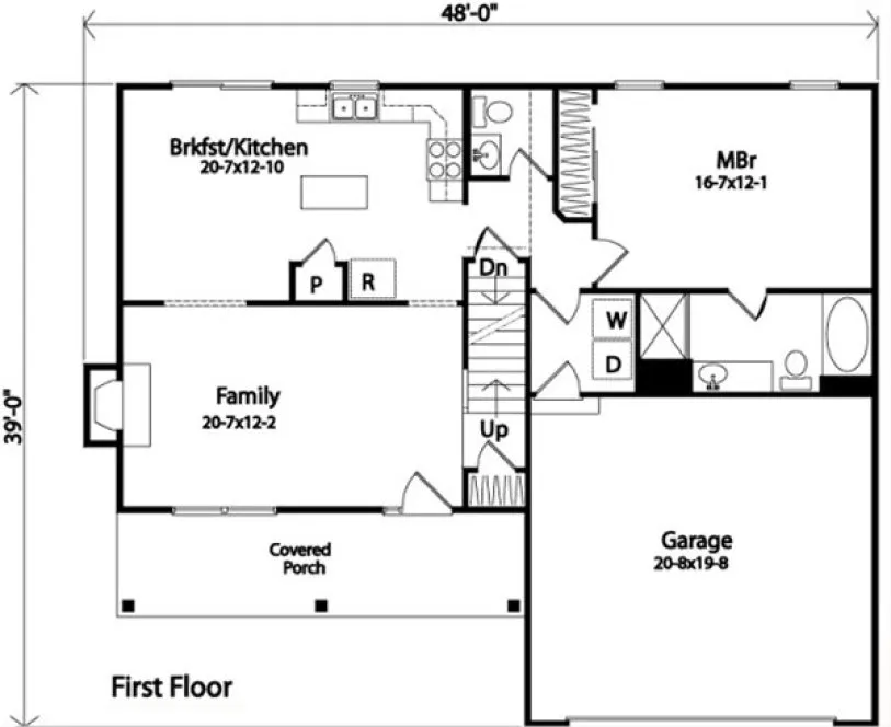 Main Floor Plan for House Plan #416152