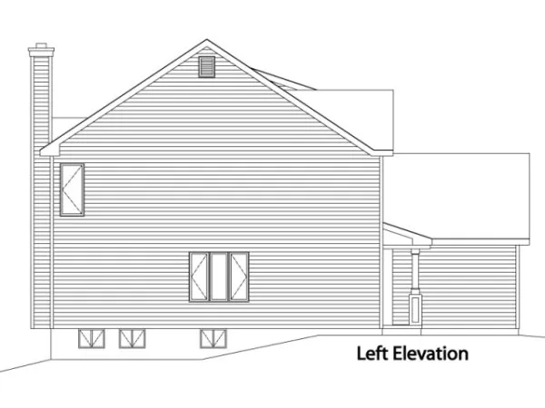 Left Elevation for House Plan #417152