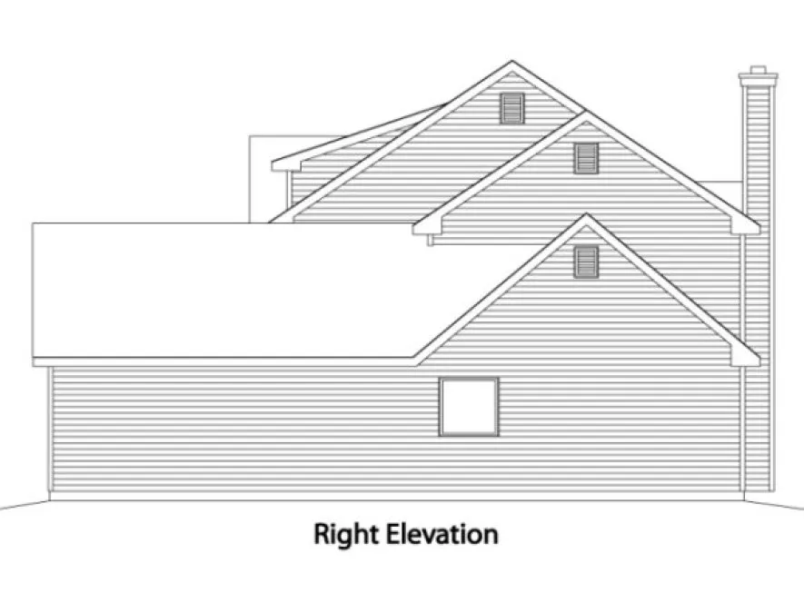 Right Elevation for House Plan #417152