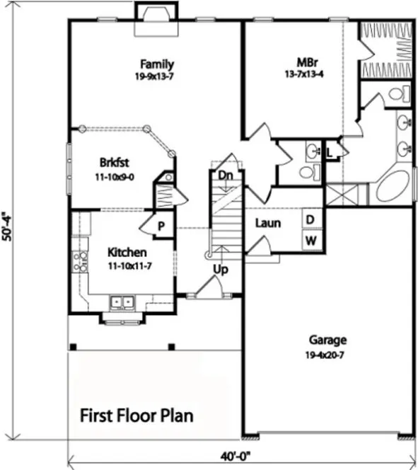 Main Floor Plan for House Plan #417152