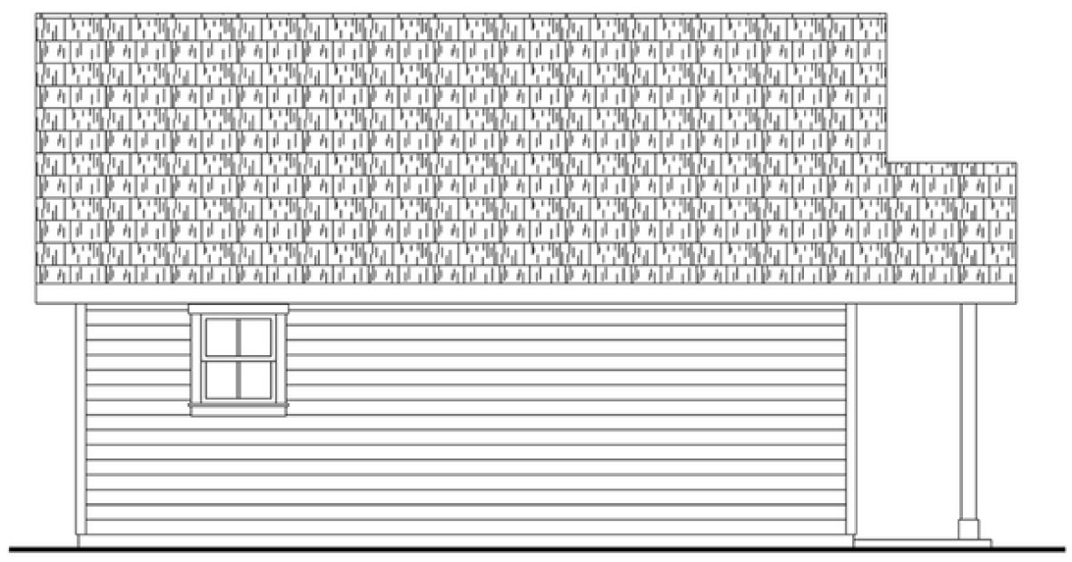 Left Elevation for House Plan #349160