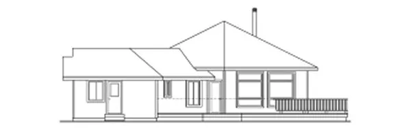 Left Elevation for House Plan #346241