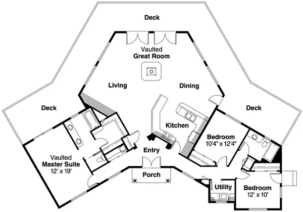 Main Floor Plan for House Plan #346241