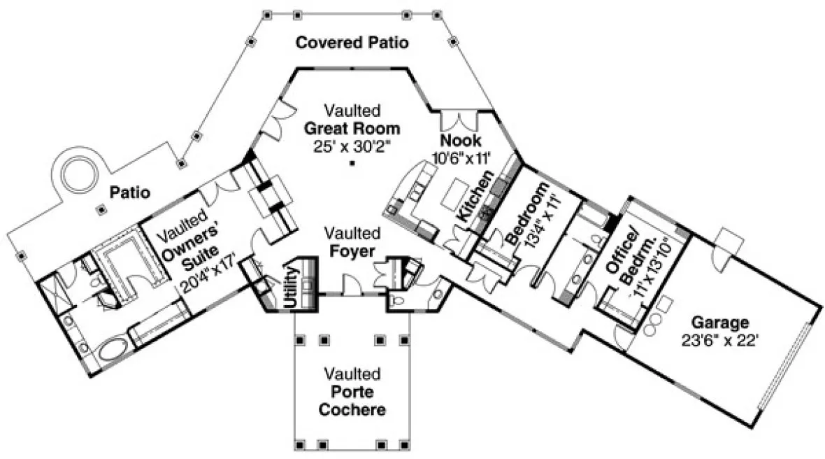 Main Floor Plan for House Plan #348241