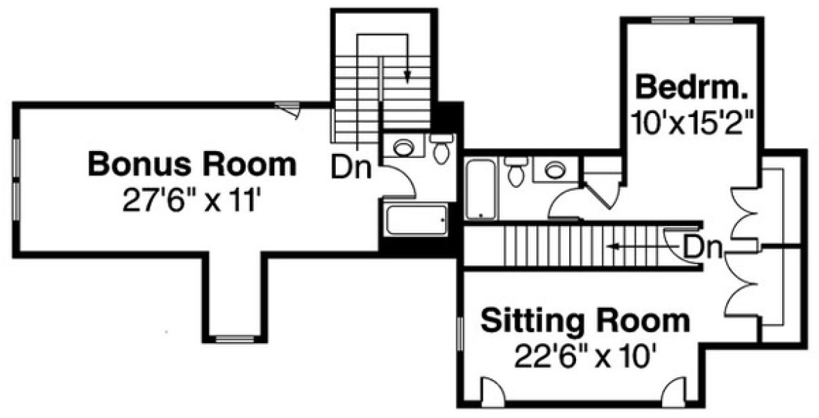 Second Floor Plan for House Plan #341341
