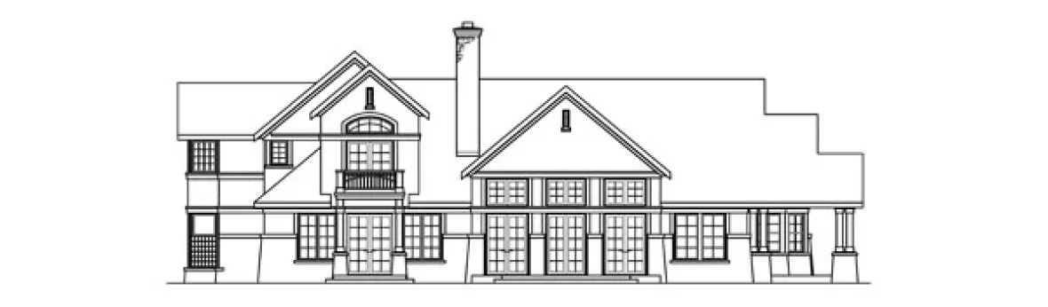 Rear Elevation for House Plan #340441