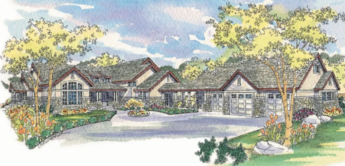 Full Rendering for House Plan #340441